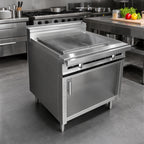 Thumbnail image #2 for Jade Range (Middleby) Titan JTRH-18IP 18 Inch Cabinet Base Gas Plancha Top Range, 5/8 Inch Plate, Stainless Steel