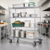 Thumbnail image #2 for 4-Tier Chrome Wire Dolly Truck Shelving Unit with 48 x 18 Inch Shelves