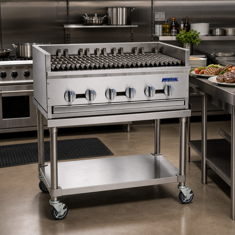 Product image #2 for Pro Series 48-Inch Gas Countertop Radiant Charbroiler with 8 Stainless Steel Burners