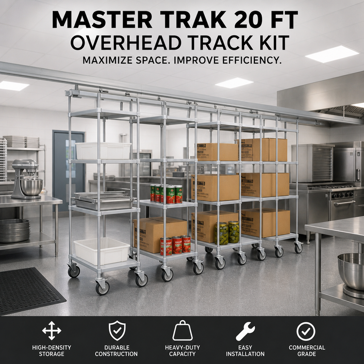 Product image #2 for Master Trak 20 Ft Overhead Track Kit for High-Density Storage System