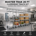 Thumbnail image #2 for Master Trak 20 Ft Overhead Track Kit for High-Density Storage System
