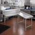 Thumbnail image #2 for Advance Tabco L-Shaped Island Clean Dish Table, Right-Side Attachment, 59 Inch, 14 Gauge 304 Stainless Steel