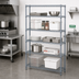 Thumbnail image #2 for Quantum Wire Shelving Starter Kit, 54 x 21 x 54 Inches, 5 Shelves, Gray Epoxy Antimicrobial Finish