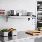 Thumbnail image #2 for Eagle Group Snap-n-Slide SWS1524-14/304-VMAR Wall-Mounted Shelf, 24W x 15D, V Marine Front Edge, 14/304 Stainless Steel