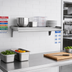 Thumbnail image #2 for Eagle Group Snap-n-Slide Wall-Mounted Shelf, 24W x 15D, V Marine Front Edge, 14/304 Stainless Steel