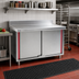 Thumbnail image #2 for Spec-Master Marine Series Enclosed Work Table with Cabinet Base and Hinged Doors, 84 x 30 Inches, 4-1/2 Inch Backsplash