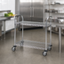 Thumbnail image #2 for Metro Super Erecta MW605 Standard Duty Chrome Plated Utility Bus Cart with 2 Wire Shelves