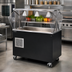 Thumbnail image #2 for Vollrath 2-Series Affordable Portable Refrigerated Cold Food Pan Buffet Station with Clear Acrylic Breath Guard and Open Storage Base