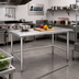 Thumbnail image #2 for Eagle Deluxe Series 60 Inch x 30 Inch Stainless Steel Flat Top Work Table with Tubular Base