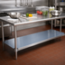 Thumbnail image #2 for 67-Inch x 25-Inch 18-Gauge Stainless Steel Undershelf