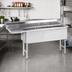 Thumbnail image #2 for Advance Tabco Fabricated 3-Compartment Sink with Left Drainboard, 30