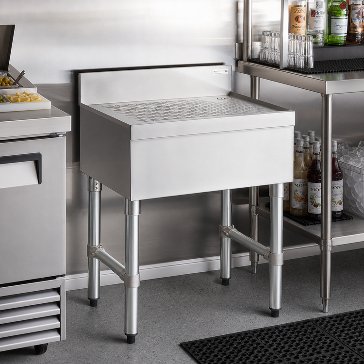 Product image #2 for Freestanding Underbar Drain Board, 36 x 18 x 34 Inches, 304 Stainless Steel