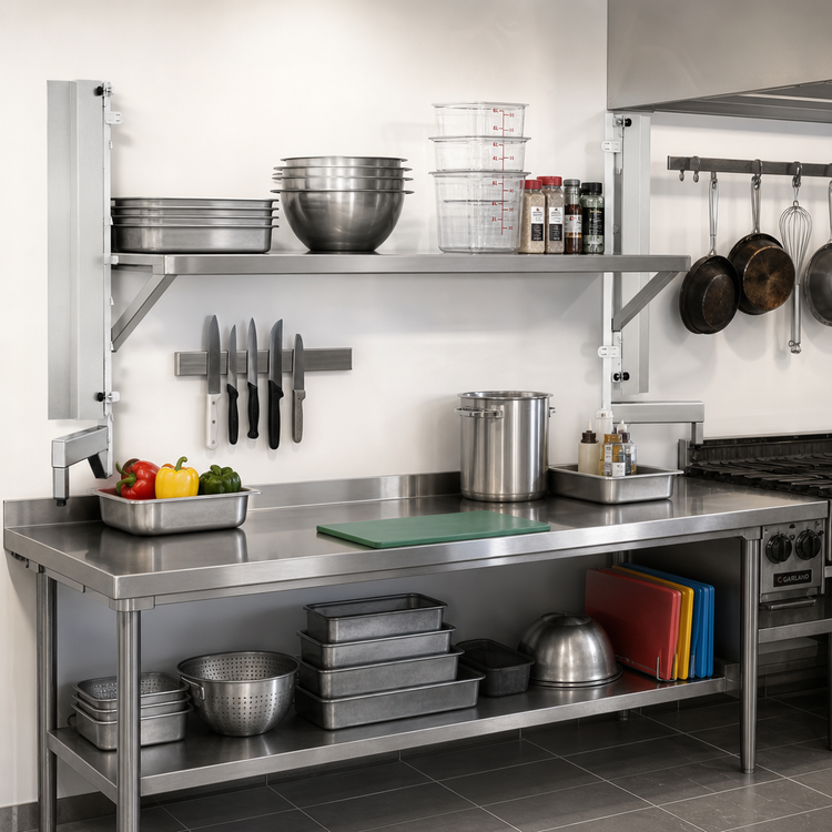 Product image #2 for New Age 60 Inch Horizontal Cantilever Shelf Divider for Freestanding and Wall/Ceiling Mounted Units