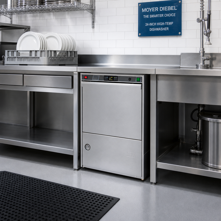 Product image #2 for Moyer Diebel 24-Inch Undercounter High-Temperature Dishwasher with Built-In Booster Heater
