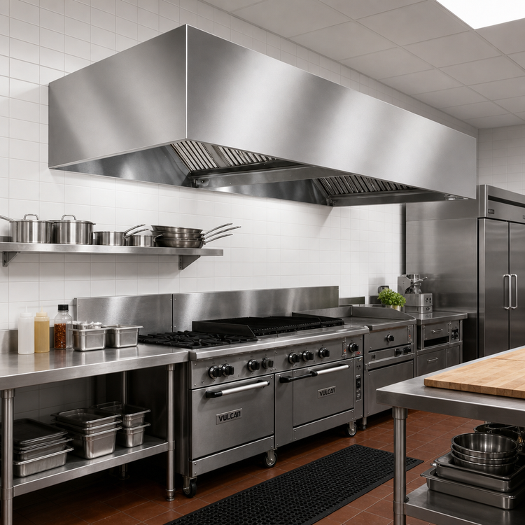 Product image #2 for SpecAir HEB96-108 108" Wall Type Exhaust-Only Commercial Kitchen Hood