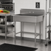 Thumbnail image #2 for Advance Tabco ADA Compliant Freestanding 40 Inch Wide Service Sink with Splash Mount Faucet Provision and Stainless Steel Legs