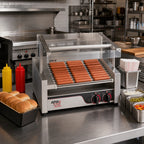 Thumbnail image #2 for APW Wyott (Middleby) X*PERT HR-31 Countertop Hot Dog Roller Grill, 11 Chrome Rollers, Stainless Steel Exterior, Infinite Controls