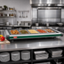 Thumbnail image #2 for Hatco Glo-Ray Designer Freestanding Portable Heated Shelf, 78.25 Inch Wide, 5 Full-Size Pan Capacity