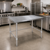 Thumbnail image #2 for John Boos Stallion 48 Inch x 30 Inch Stainless Steel Flat Top Work Table with Safety Edge