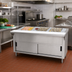 Thumbnail image #2 for Advance Tabco Triumph (Supreme) Ice Cooled 3-Pan Serving Counter with Sliding Doors and Cutting Board