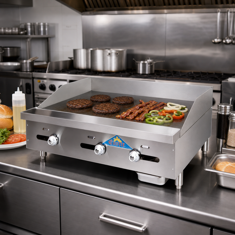 Product image #2 for Comstock-Castle Castle Series 42-Inch Countertop Gas Griddle with Thermostat Control