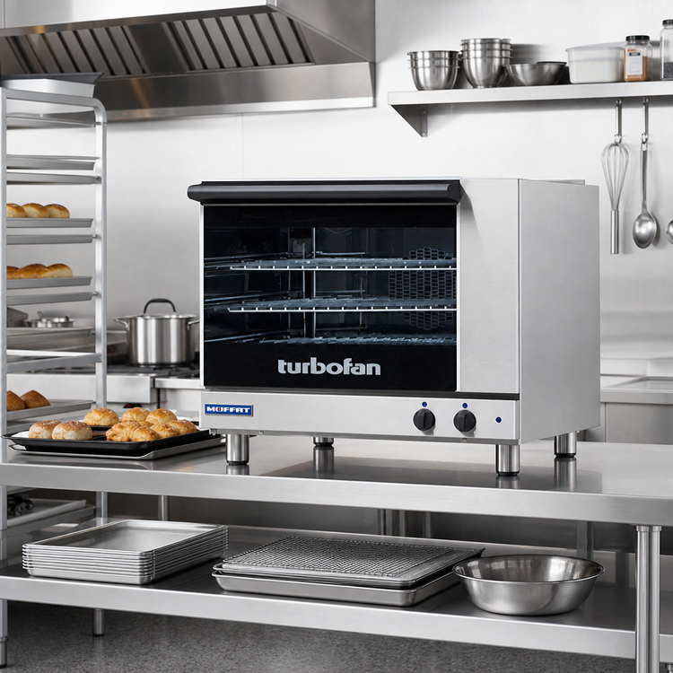 Product image #2 for Turbofan E27M3 Full-Size Manual Electric Convection Oven, Countertop, 3 Full-Size Sheet Pan Capacity