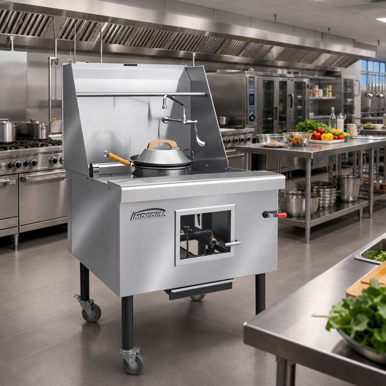 Product image #2 for Imperial ICRA-2 60-Inch Gas Wok Range with 2 Burners, Water-Cooled Top and Built-In Drain