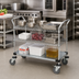 Thumbnail image #2 for Quantum 3-Shelf Utility Bus Cart with Chrome Wire and Galvanized Shelf, 42 x 24 Inches