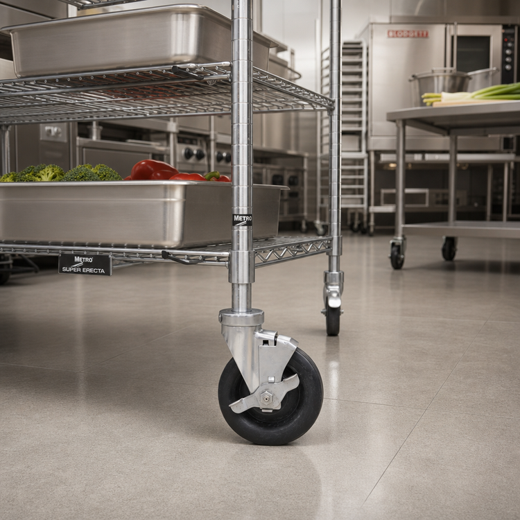 Product image #2 for Metro Super Erecta High-Temperature Nylon Stem Caster with Brake