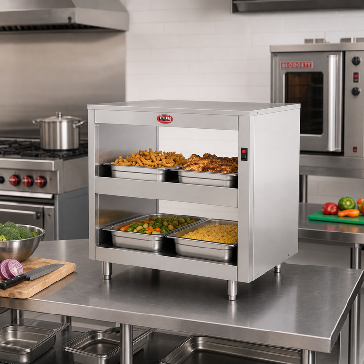 Product image #3 for Infrared Heated Holding Shelf, 2-Tier, 4 x 12-Inch x 20-Inch Pan Capacity, Stainless Steel