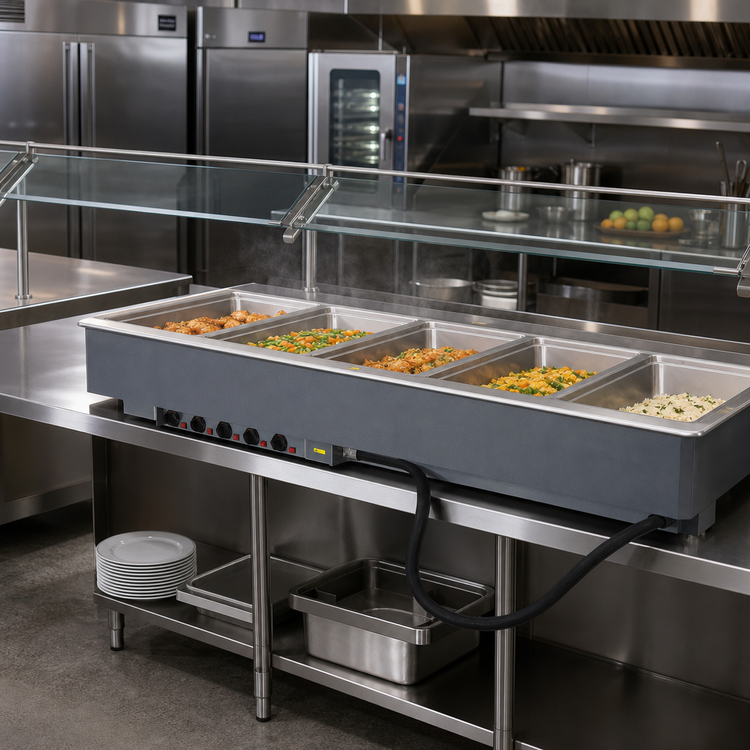 Product image #2 for Vollrath 5-Well Full-Size Drop-In Electric Hot Food Well with Auto-Fill and Thermostatic Controls, 208V