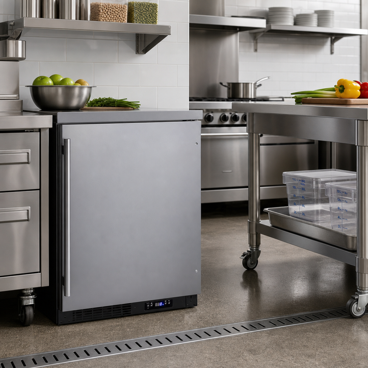 Product image #3 for Summit Appliance ALFZ51 24-Inch Undercounter Upright All-Freezer, 4 Cu. Ft., Stainless Steel Door