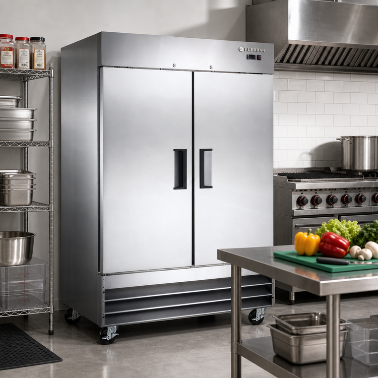Product image #2 for 54-Inch Two-Door Reach-In Refrigerator, Self-Contained, Stainless Steel