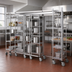 Thumbnail image #2 for Metro TOP-TRACK Super Erecta and Super Adjustable 18-Inch Wide Track Shelving Stationary Intermediate Unit Kit with 86-Inch Chrome Posts