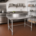 Thumbnail image #2 for John Boos Stallion 48-Inch x 30-Inch Stainless Steel Work Table with 5-Inch Backsplash