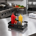 Thumbnail image #2 for American Metalcraft Black Rectangular Steel Condiment Rack