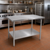 Thumbnail image #2 for John Boos Stallion 48-Inch x 30-Inch 16-Gauge 300 Series Stainless Steel Top Work Table with Adjustable Undershelf