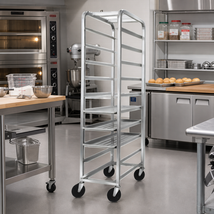 Product image #2 for Channel Standard Series All-Welded Aluminum End-Load Platter Rack, 9-Platter Capacity, 64-Inch High