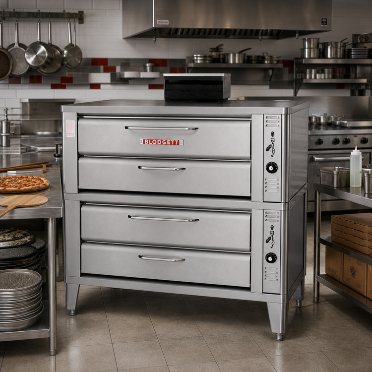Product image #2 for Blodgett 3-Deck Gas Pizza Oven with 33 x 22-Inch Decks and Mechanical Thermostat