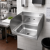 Thumbnail image #2 for John Boos Pro-Bowl Wall-Mount Stainless Steel Hand Sink with Left and Right Side Splashes and Basket Drain