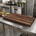 Thumbnail image #2 for John Boos Boos Block Blended Rails Edge-Grain American Black Walnut Kitchen Countertop, 36 in. W x 25 in. D x 1-1/2 in. Thick, Oil Finish