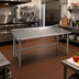 Thumbnail image #2 for Eagle Group Deluxe Series 48 x 36 Inch Stainless Steel Work Table with 1-1/2 Inch Rear Up-Turn