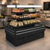 Thumbnail image #2 for Turbo Air TIOM-36CSCB-N 84 5/8-Inch Island Display Self-Serve Refrigerated Merchandiser, 41.9 Cu. Ft., 3-Tier, Black