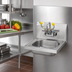 Thumbnail image #2 for Krowne Wall-Mount Stainless Steel Hand Sink/Eyewash Station with Gooseneck Faucet