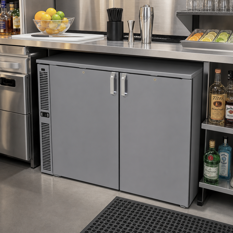Product image #2 for Glastender C1SB48 48-Inch Two-Section Side-Serviced Back Bar Cooler