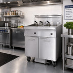 Thumbnail image #2 for Imperial (Middleby) IFSSP650EC 6-Tank Electric Floor Fryer, 50 lb. Each, Computer Controls, Built-In Filter, Stainless Steel
