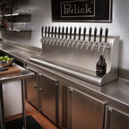 Thumbnail image #2 for Perlick Corporation 4076BK15 15-Faucet Wall-Mount Glycol-Cooled Stainless Steel Draft Beer Dispensing Tower