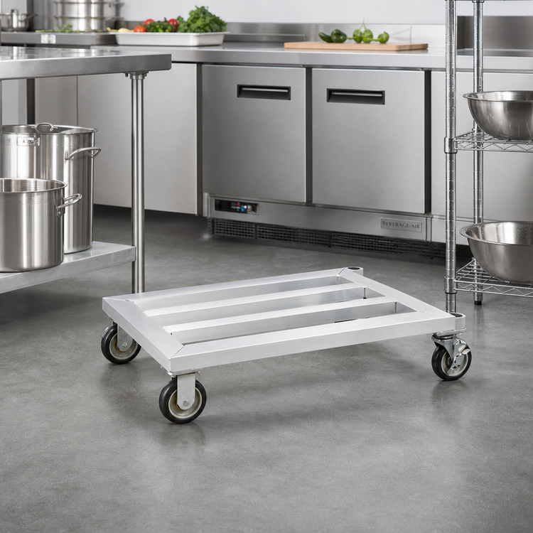 Product image #3 for New Age Mobile Welded Aluminum Dunnage Rack, 37-3/4 x 24 x 8-1/4 Inches, 1000 lb Capacity