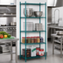 Thumbnail image #2 for Advance Tabco Special Value Series 72-Inch x 14-Inch x 74-Inch Stationary Wire Shelving Unit with 4 Shelves, Green Epoxy Finish