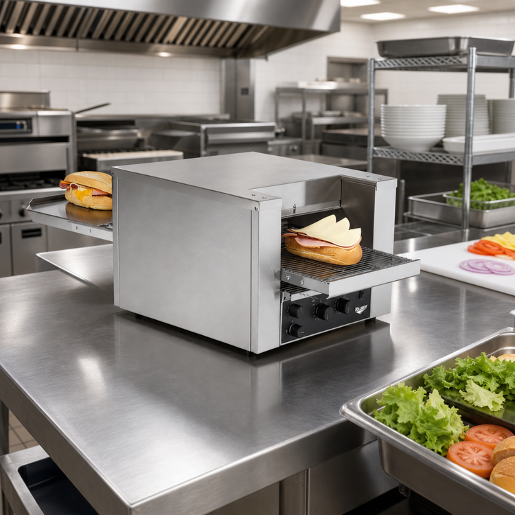 Product image #2 for Vollrath 40-Inch Countertop Conveyor Sandwich Oven, 10.5-Inch Conveyor, 220V